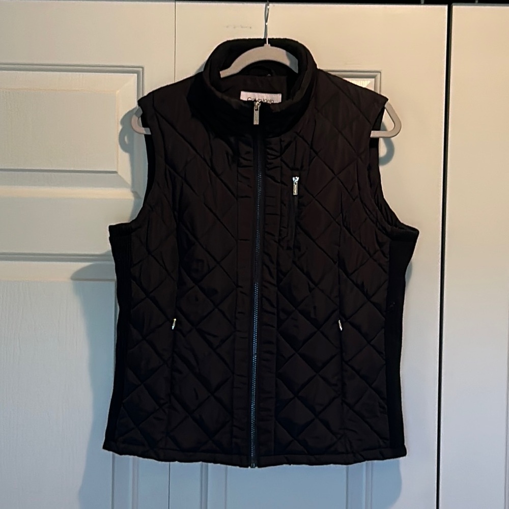 Calvin Klein puffer vest w/ knit sides